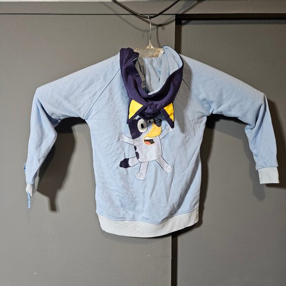 Bluey Girls Large 10/12 Character Hooded Jacket Light Blue - Picture 4 of 7